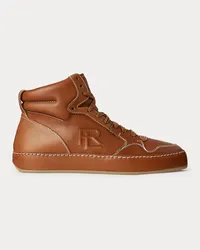 Ralph Lauren Hoher Sneaker Jaemyn aus Kalbsleder Gold