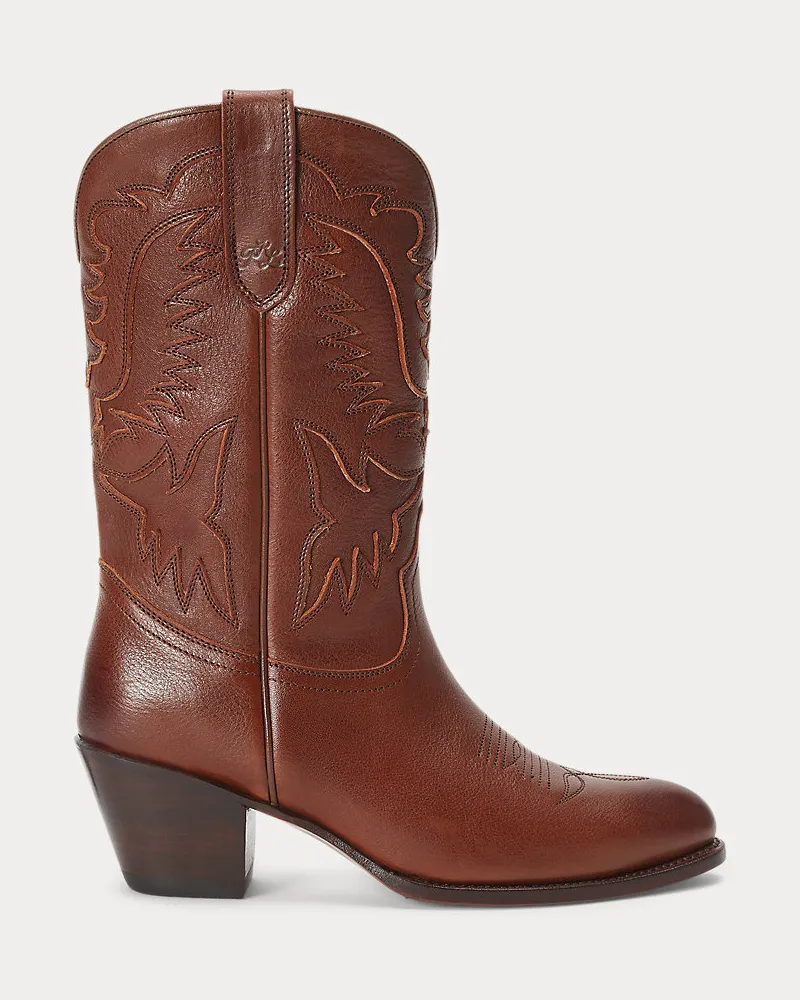 Ralph Lauren Cowboystiefel aus Leder Brown