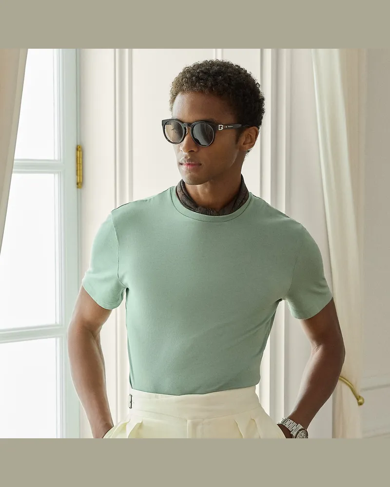 Ralph Lauren Rundhals-T-Shirt aus Florgarn Green