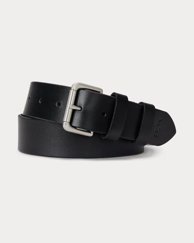 Ralph Lauren Ledergürtel mit Rollschnalle Black