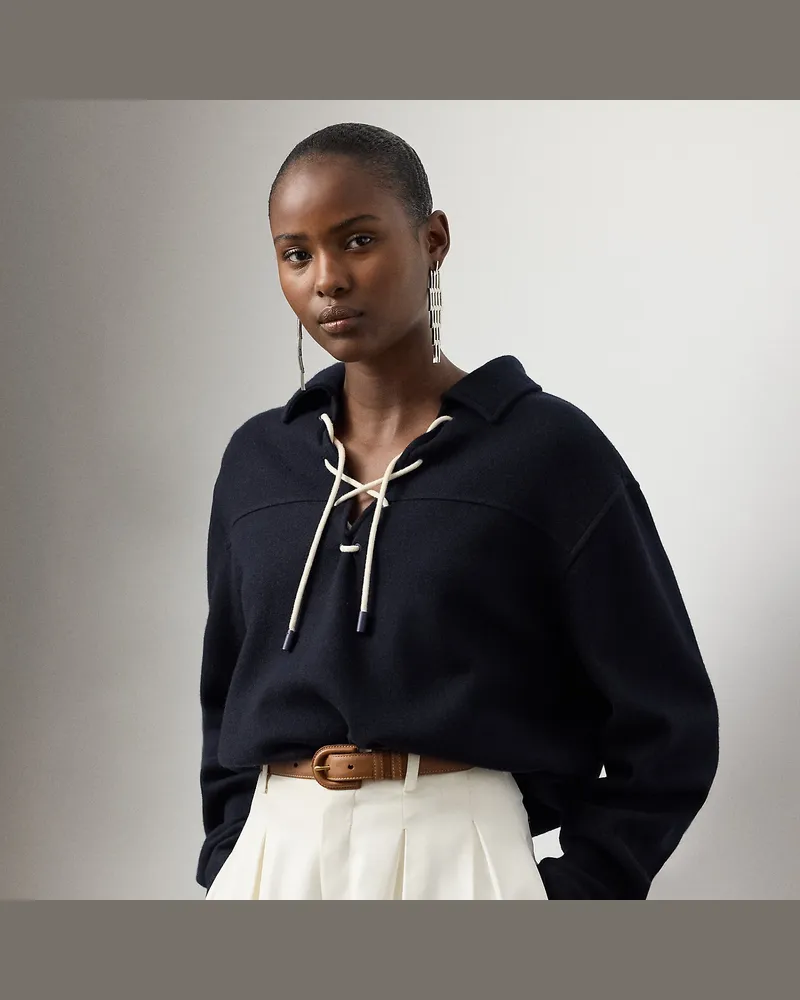 Ralph Lauren Sweatshirt Tyrus aus Kaschmir und Jersey Blue