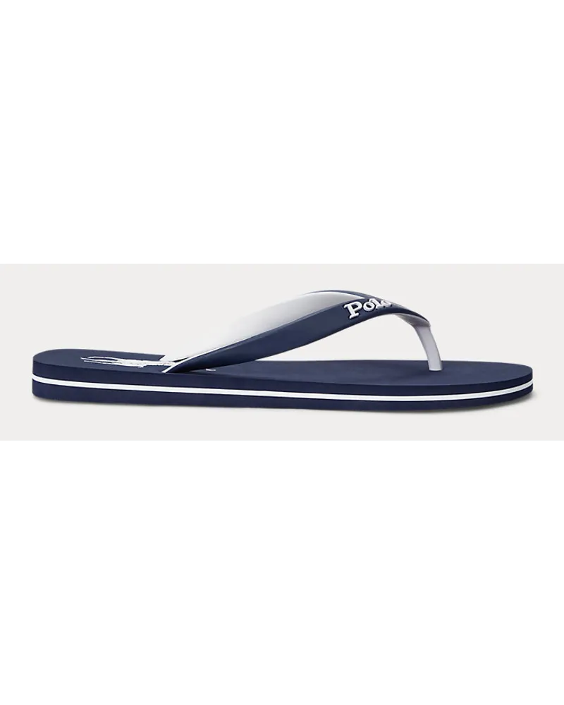 Ralph Lauren Flip-Flop Bolt mit Big Pony Blue