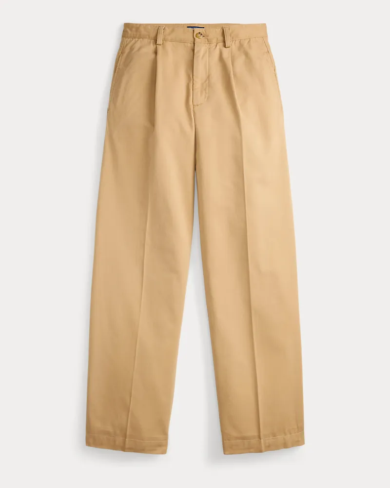 Ralph Lauren Relaxed-Fit-Bundfaltenhose mit Baumwolle Tan