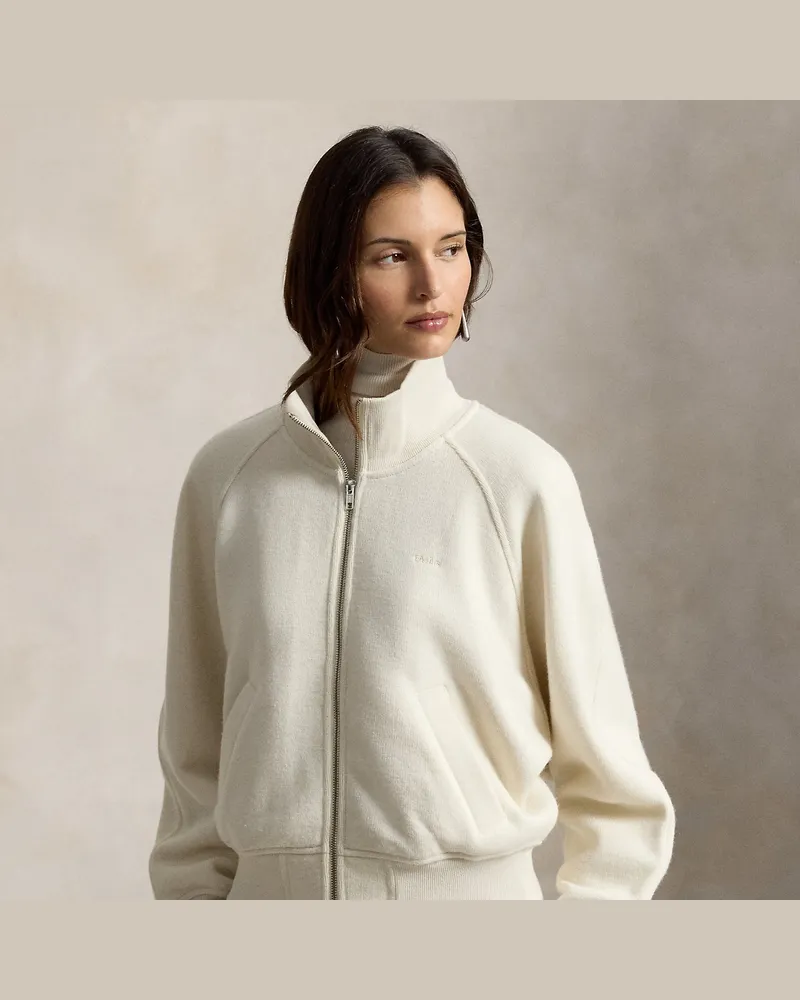Ralph Lauren Strickjacke mit Reißverschluss Cream