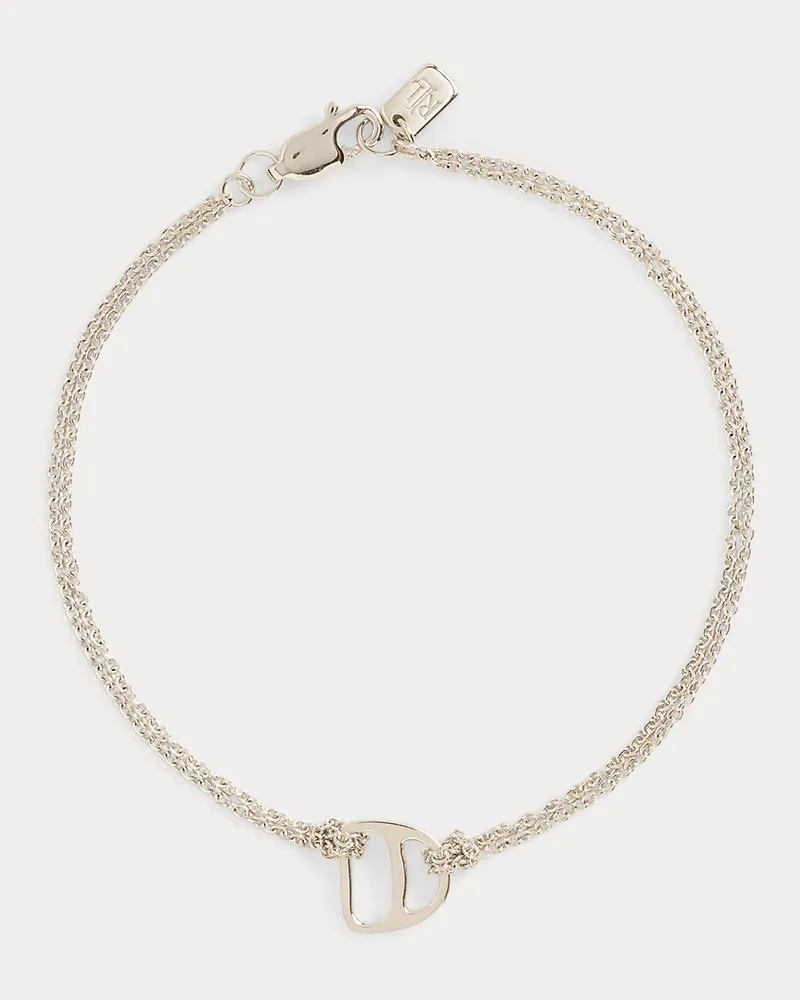 Ralph Lauren Sterlingsilber-Flex-Armband mit Anhänger Silver