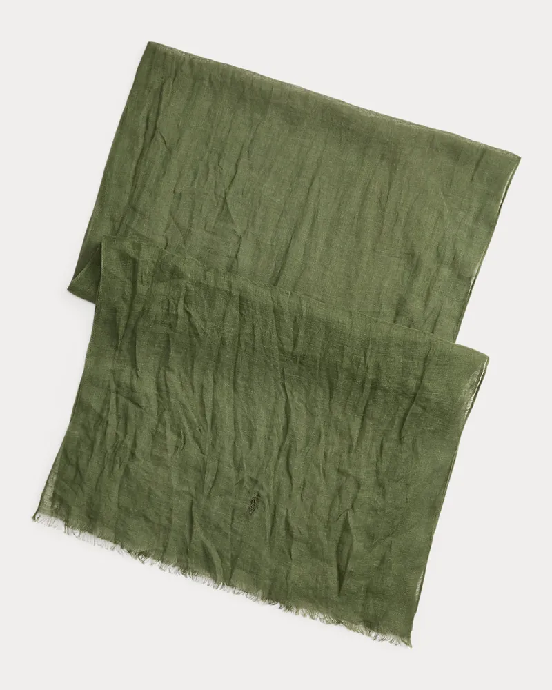 Ralph Lauren Leichter Leinenschal Green