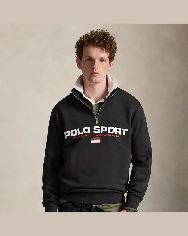 Ralph Lauren Fleece-Sweatshirt Polo Sport Black