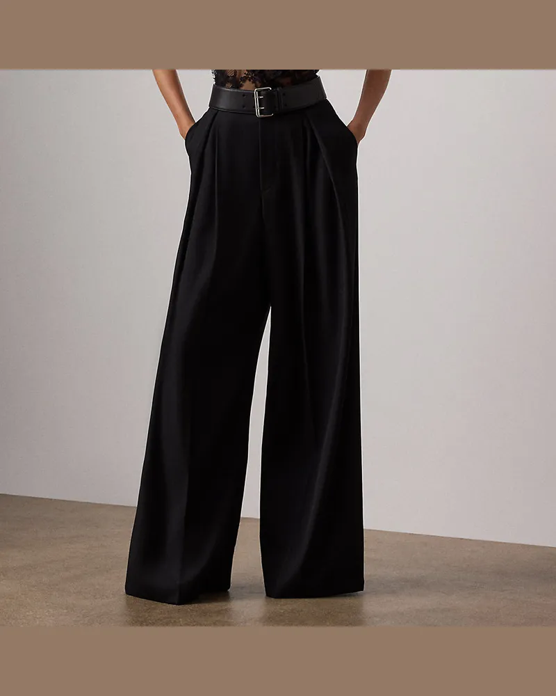 Ralph Lauren Hose Kelsie aus Grain de Poudre Black