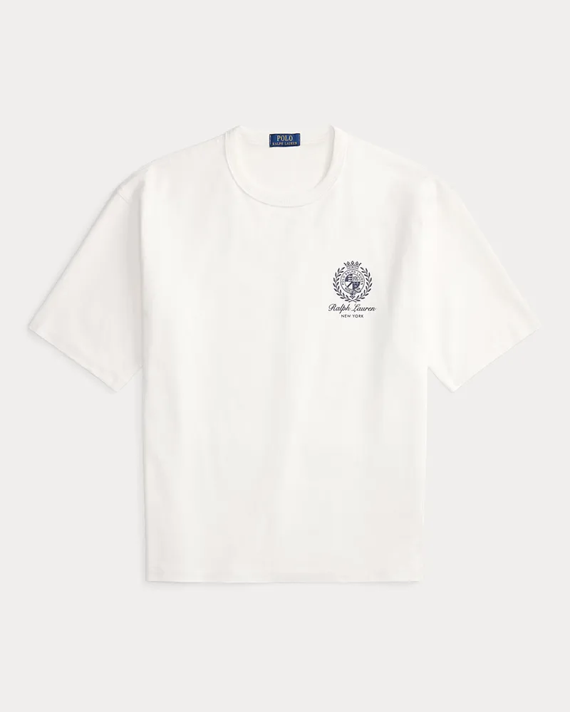 Ralph Lauren Relaxed-Fit Jersey-Grafik-T-Shirt White