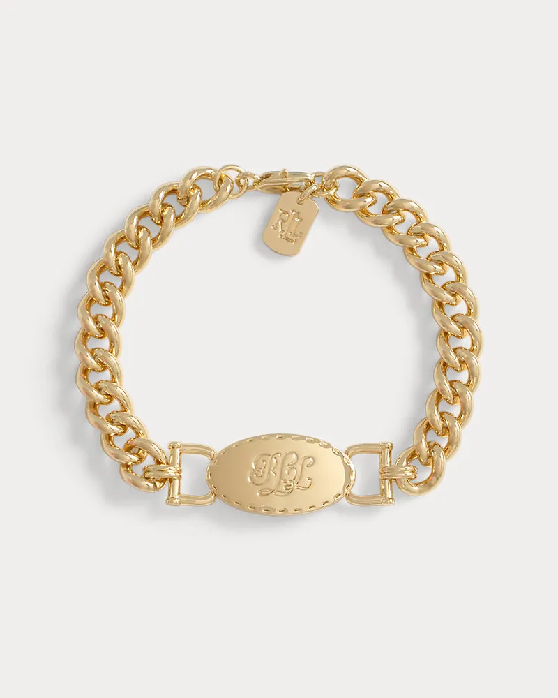 Ralph Lauren Vergoldetes Flex-Armband mit Logo Gold