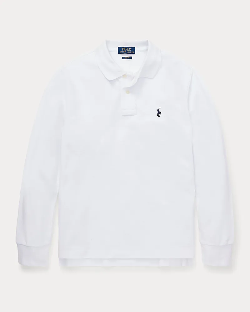Ralph Lauren Slim-Fit Poloshirt aus Baumwollpiqué White