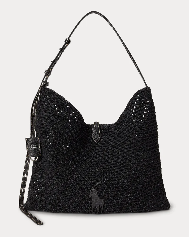 Ralph Lauren Umhängetasche Polo Play aus Kordsamt Black
