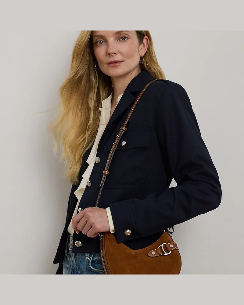Ralph Lauren Kleine Umhängetasche Tasha aus Wildleder Brown