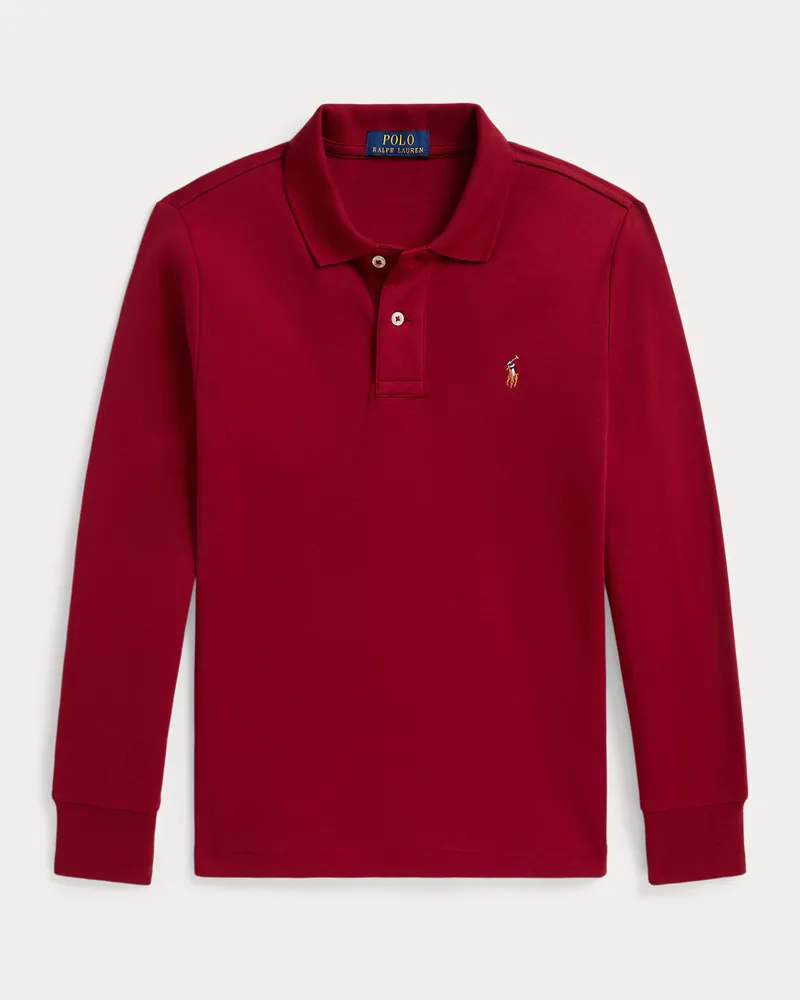 Ralph Lauren Langarm-Poloshirt aus weicher Baumwolle Red