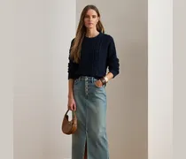 Denim-Bleistiftrock in Midi-Länge