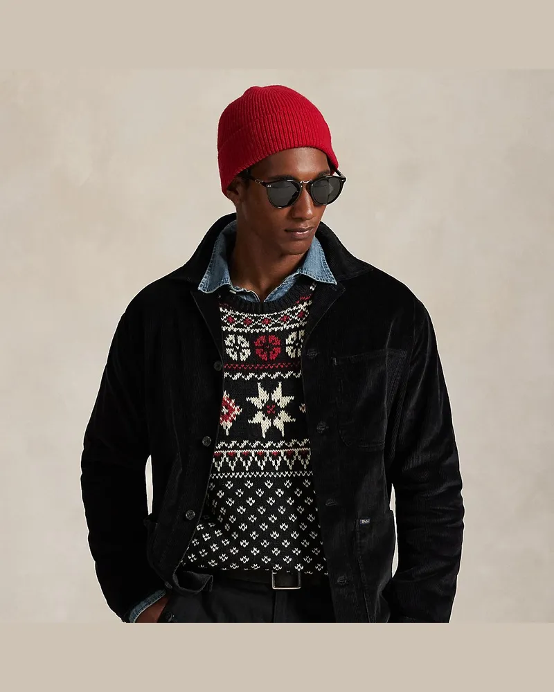 Ralph Lauren Utility-Hemdjacke aus Kordsamt Black