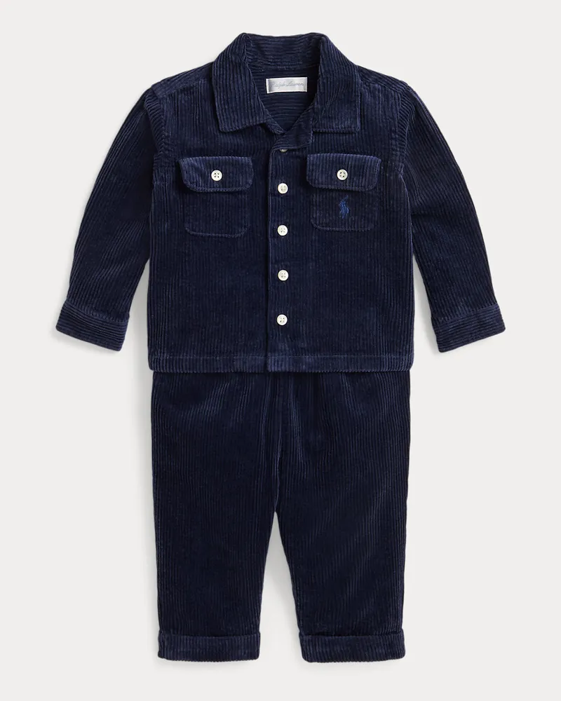 Ralph Lauren Hemd und Hose aus Baumwollkordsamt Blue