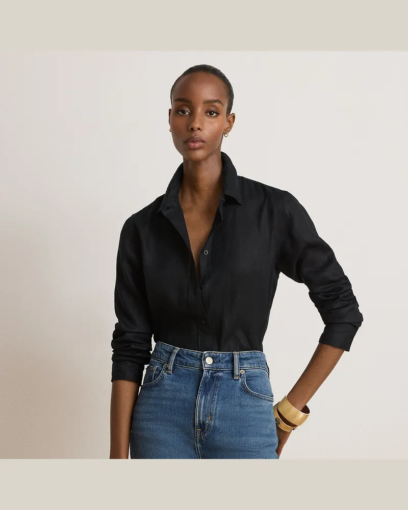 Ralph Lauren Relaxed-Fit Leinenhemd Black