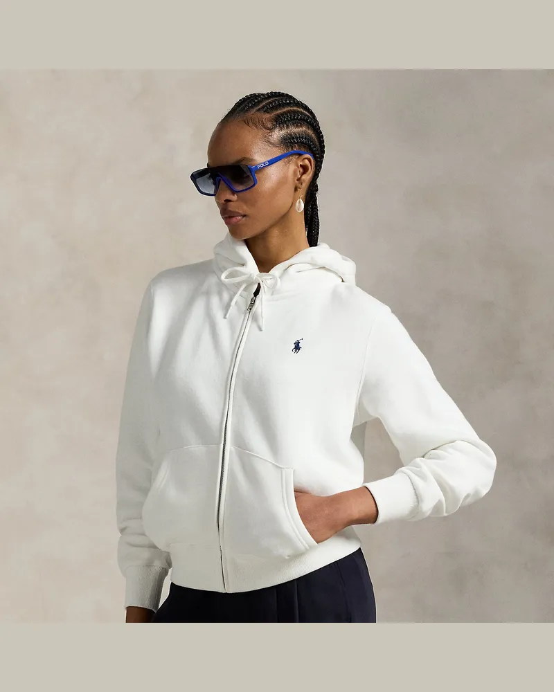 Ralph Lauren Fleece-Kapuzenjacke White