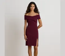 Schulterfreies Cocktailkleid aus Faille