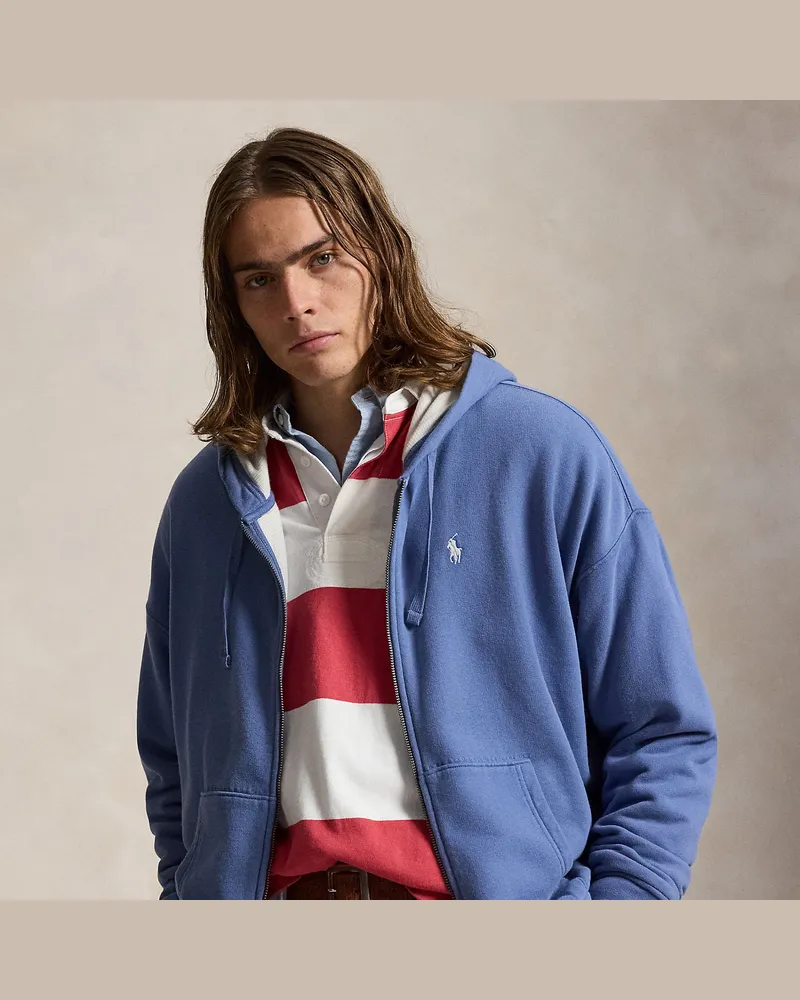 Ralph Lauren Relaxed-Fit Loopback-Fleece-Kapuzenjacke Blue