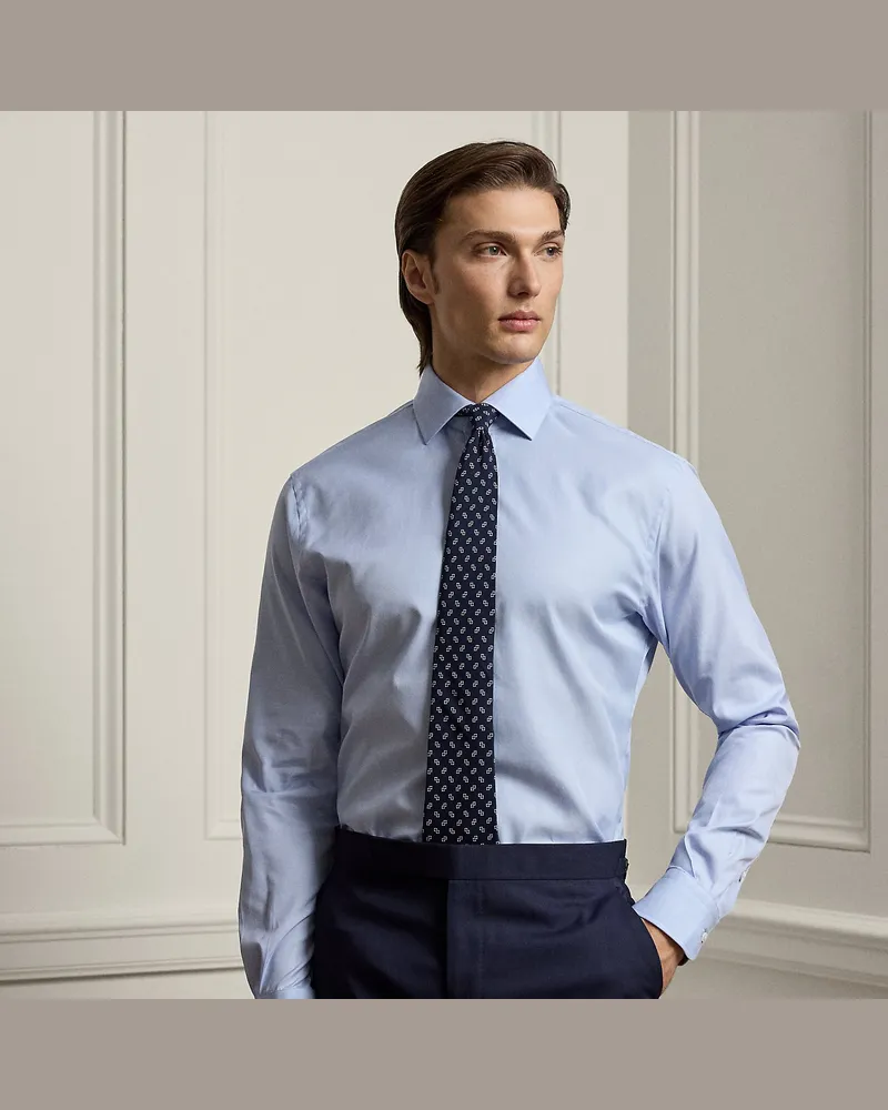 Ralph Lauren Strukturhemd mit Mikroquadratmuster Blue