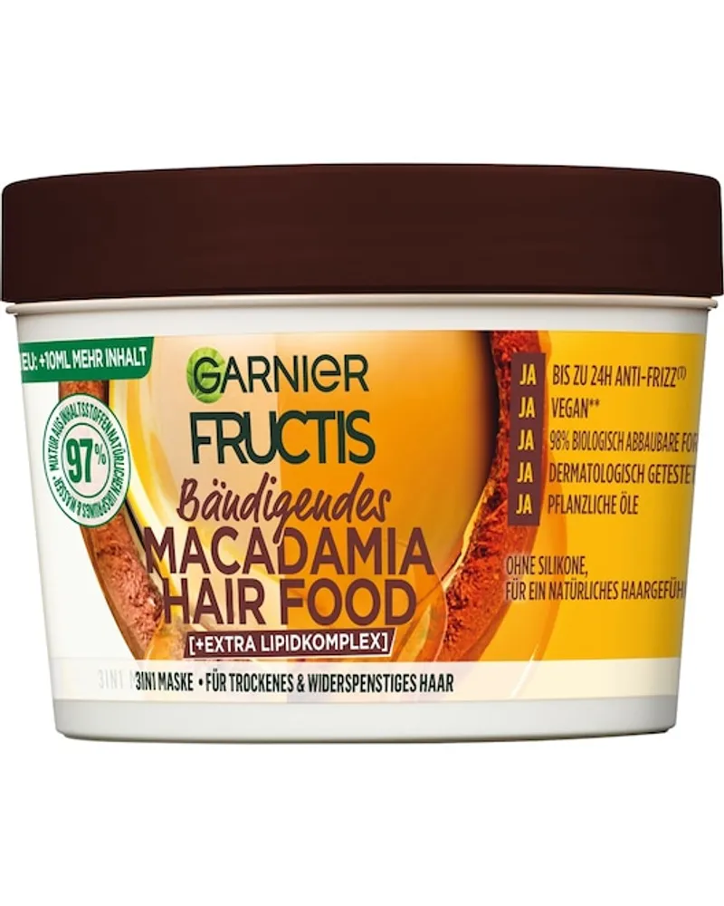 Garnier Haarpflege Fructis Bändigendes Macadamia Hair Food3-In-1 Mask 