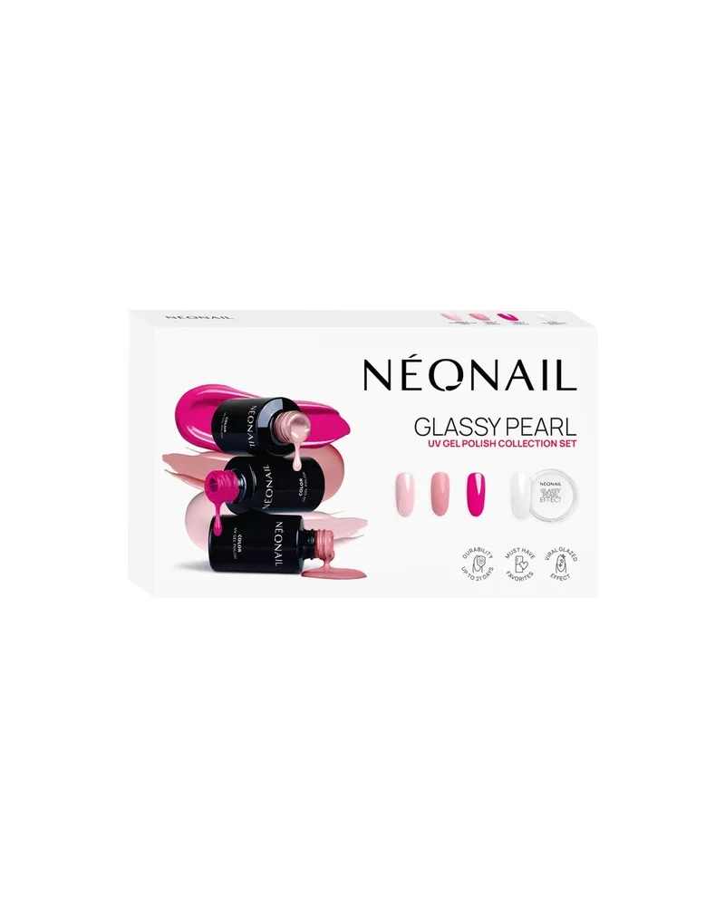 NeoNail Naegel Farbige-UV-NagellackeGlassy Pearl Collection Set UV Nagellack Marshmallow Vibes 3 ml + UV Nagellack Rosy Moment 3 ml + UV Nagellack Pink Essence 3 ml + Glassy Pearl Effect 24,99 