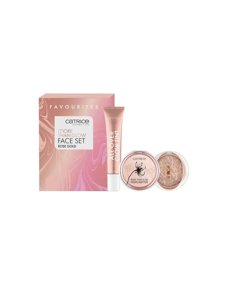 catrice Teint HighlighterMore Than Glow Face Set Rose Gold All Over Glow Tint 020 Keep Blushing 15 ml + More Than Glow Highlighter 020 Supreme Rose Beam 5,9 g + Sun Lover Glow Bronzing Powder 010 Sun-kissed Bronze 8 g 12,99 