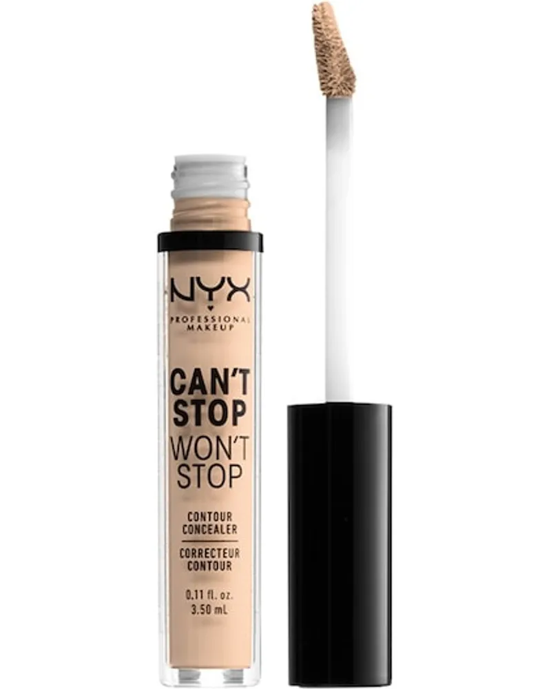 NYX Cosmetics Gesichts Make-up Concealer Can't Stop Won't Stop Contour Concealer Nr. 04 Light Ivory 