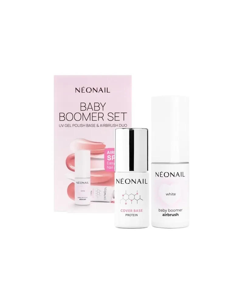 NeoNail Kollektionen Baby-BoomerUV Gel Polish Base & Airbrush Duo Cover Base Protein 7,2 ml + UV-Nagellack Baby Boomer Airbrush White 5 g 19,95 
