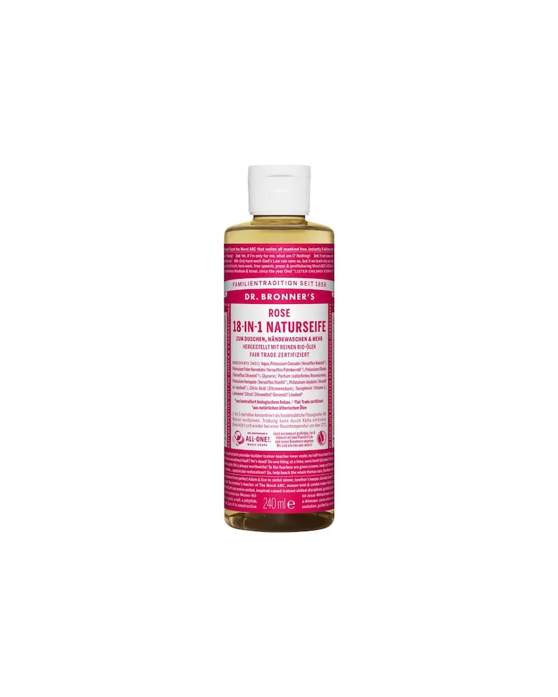 Dr. Bronner's Dr-Bronners Pflege FluessigseifenRose 18-in-1 Naturseife 31,74 € / 1 l 