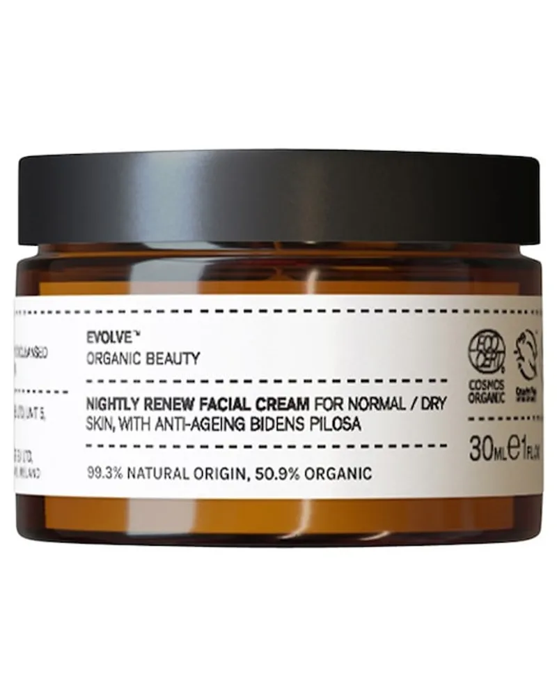 Evolve Organic Beauty Gesichtspflege Feuchtigkeitspflege Nightly Renew Facial Cream 