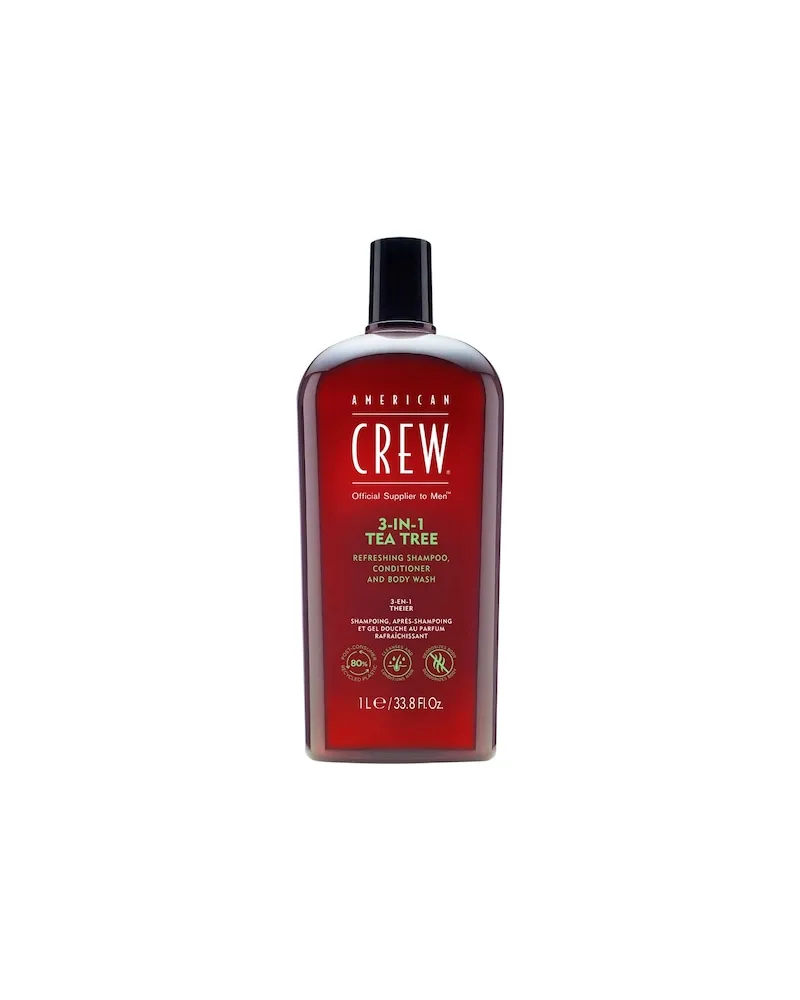 American Crew American-Crew Haare,-Koerper-Gesicht Haarpflege-Koerperpflege3-in-1 Tea Tree Refreshing Shampoo, Conditioner and Body Wash 22,09 € / 1 l 