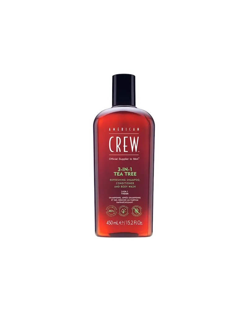 American Crew American-Crew Haare,-Koerper-Gesicht Haarpflege-Koerperpflege3-in-1 Tea Tree Refreshing Shampoo, Conditioner and Body Wash 22,09 € / 1 l 
