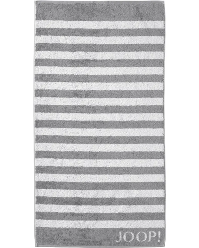 JOOP! Handtücher Classic Stripes Duschtuch Silber 80 x 150 cm 