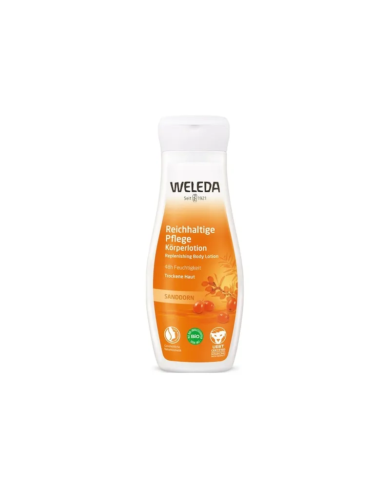 Weleda Koerperpflege LotionenLanganhaltende Feuchtigkeit für trockene HautSanddorn Reichhaltige Pflege Körperlotion 67,30 € / 1 l 