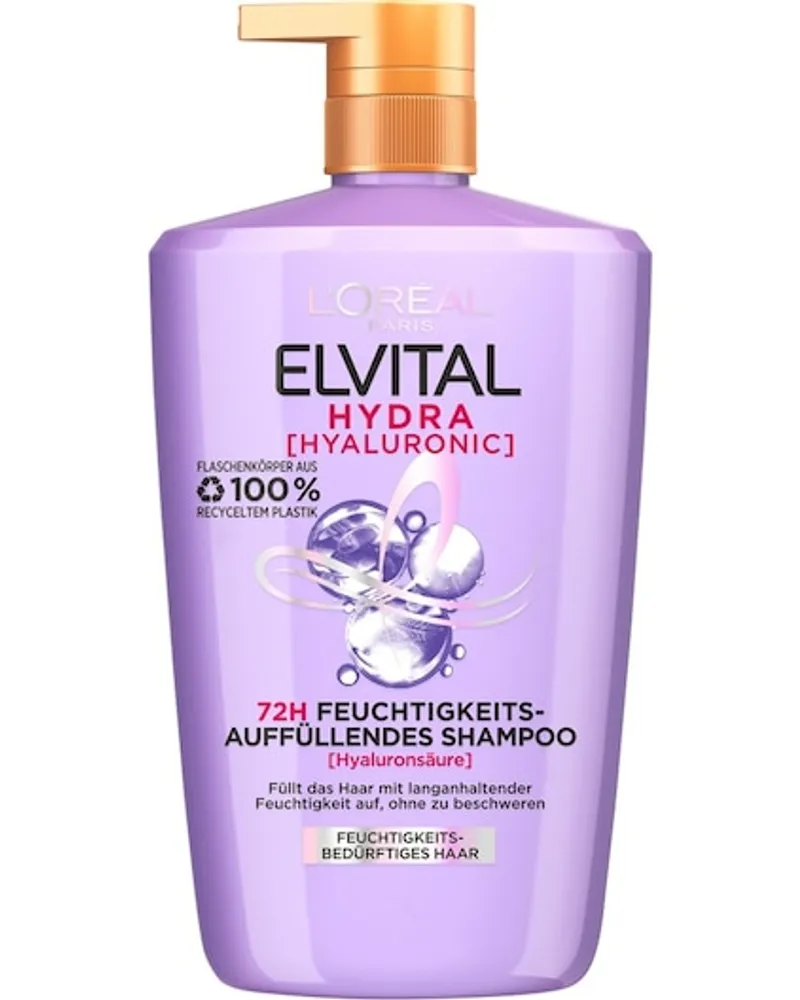 L'Oréal Haarpflege Collection Elvital Hydra Hyaluronic 72H Feuchtigkeitauffüllendes Shampoo 