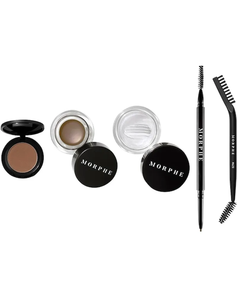 MORPHE Augen Make-up Augenbrauen BiscottiSupreme Brow 5-Piece Kit Supreme Brow Wachs + M620 Supreme Brow Zweiseitiger Augenbrauenpinsel + Mikro-Brauenstift in Biscotti + Brauenpuder in Biscotti + Brauencreme in Biscotti 