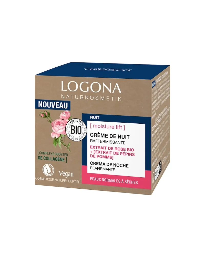 Logona Gesichtspflege NachtpflegeBio-Rosenextrakt und ApfelsamenextraktMoisture Lift Straffende Schlafcreme 406,00 € / 1 l 
