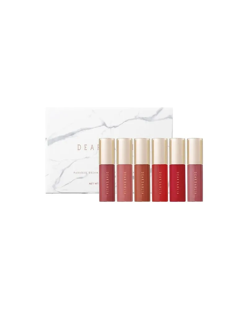 Dear Dahlia DEAR-DAHLIA Lippen-Make-up LipglossRed CollectionGeschenkset Seduction 1 ml + Ladybug 1 ml + October 1 ml + Teddy 1 ml + Bordeaux 1 ml + Sangria 1 ml 18,00 