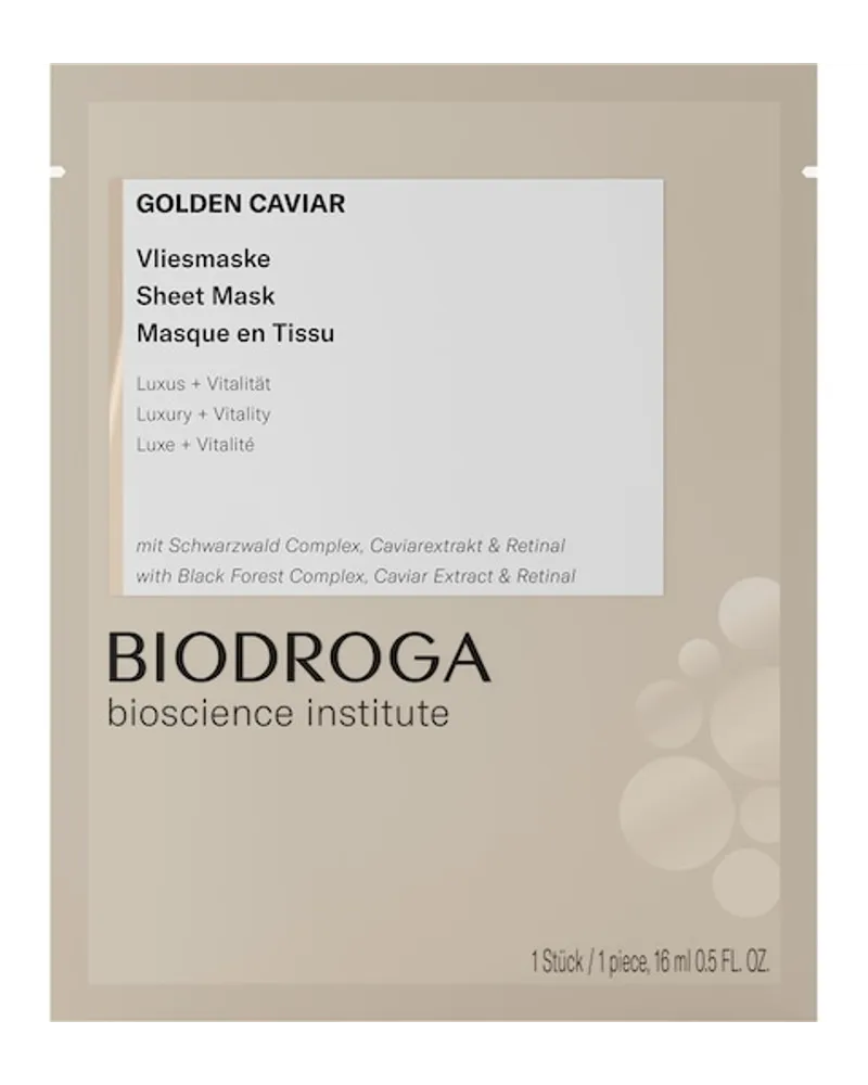 Biodroga Biodroga Bioscience Golden Caviar Vliesmaske 