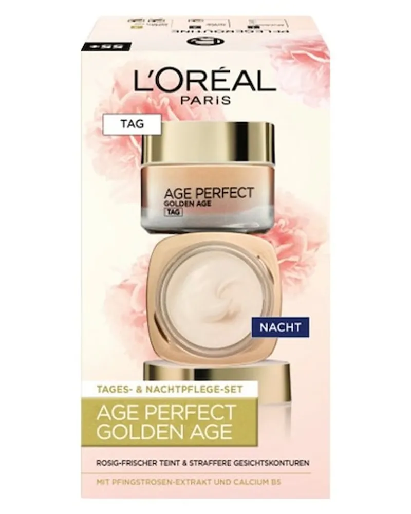 L'Oréal Collection Age Perfect Golden Age Tag & NachtGeschenkset Golden Age Rosé Tagespflege 50 ml + Golden Age Rosé Nachtpflege 50 ml 