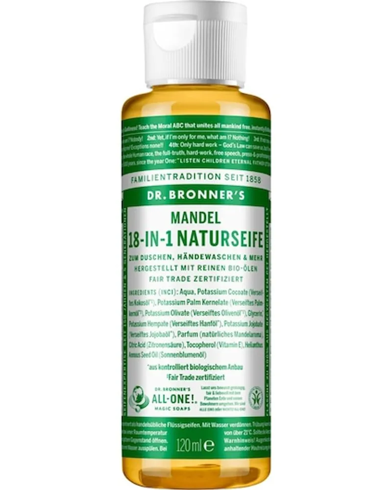 Dr. Bronner's Pflege Flüssigseifen Mandel 18-in-1 Naturseife 