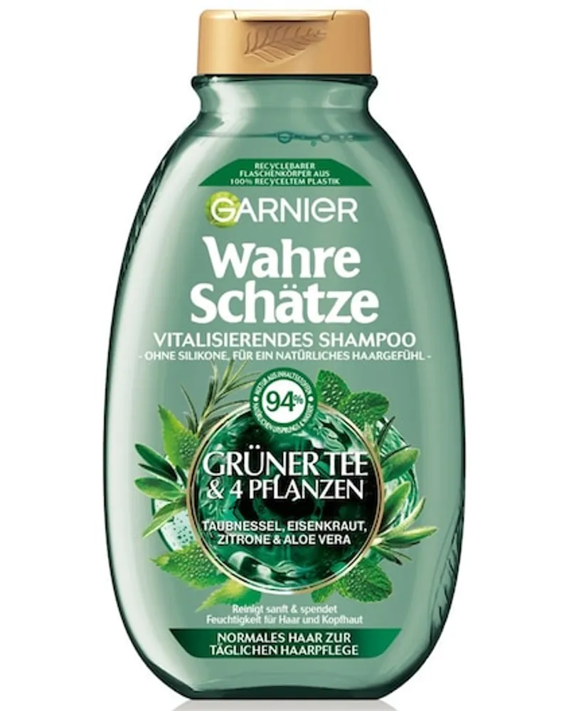 Garnier Wahre Schätze Wahre Schätze Grüner Tee & 4 PflanzenVitalisierendes Shampoo 