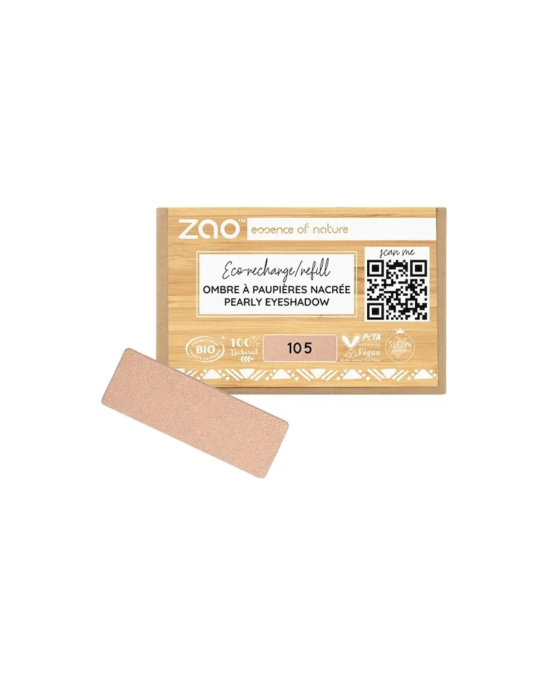 Zao Augen Lidschatten-PrimerPearly Eyeshadow Refill 132 Peach Pink 
