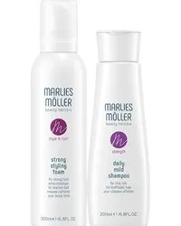 Marlies Möller Beauty Haircare Strength Geschenkset Daily Mild Shampoo 200 ml + Strong Styling Foam 200 ml 