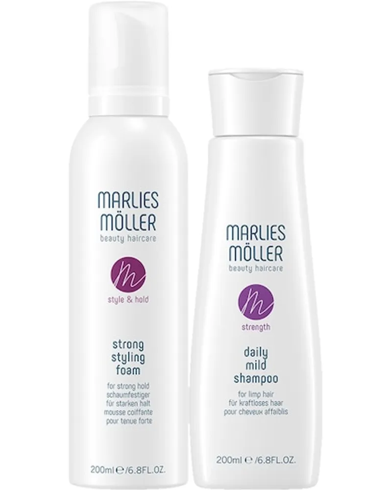 Marlies Möller Beauty Haircare Strength Geschenkset Daily Mild Shampoo 200 ml + Strong Styling Foam 200 ml 