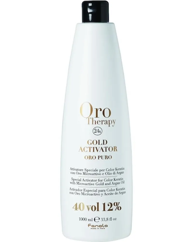 Fanola Farbveränderung Haarfarbe und Haartönung Oro Therapy Oro Puro Gold Activator 12 