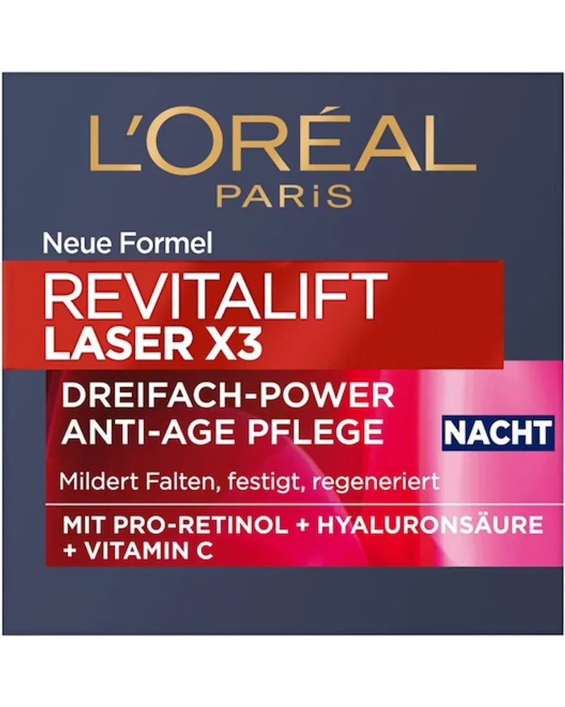 L'Oréal Gesichtspflege Tag & Nacht Laser X3 Anti-Age Nachtpflege 